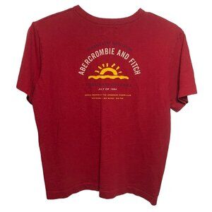 Vintage Abercrombie & Fitch T-Shirt Red Womens Large 100% Cotton